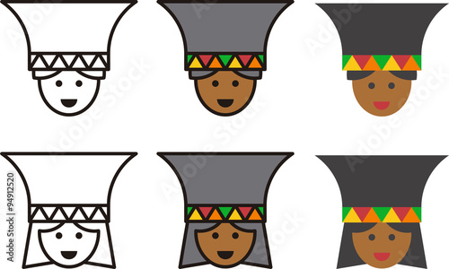 ZULU man and woman icons