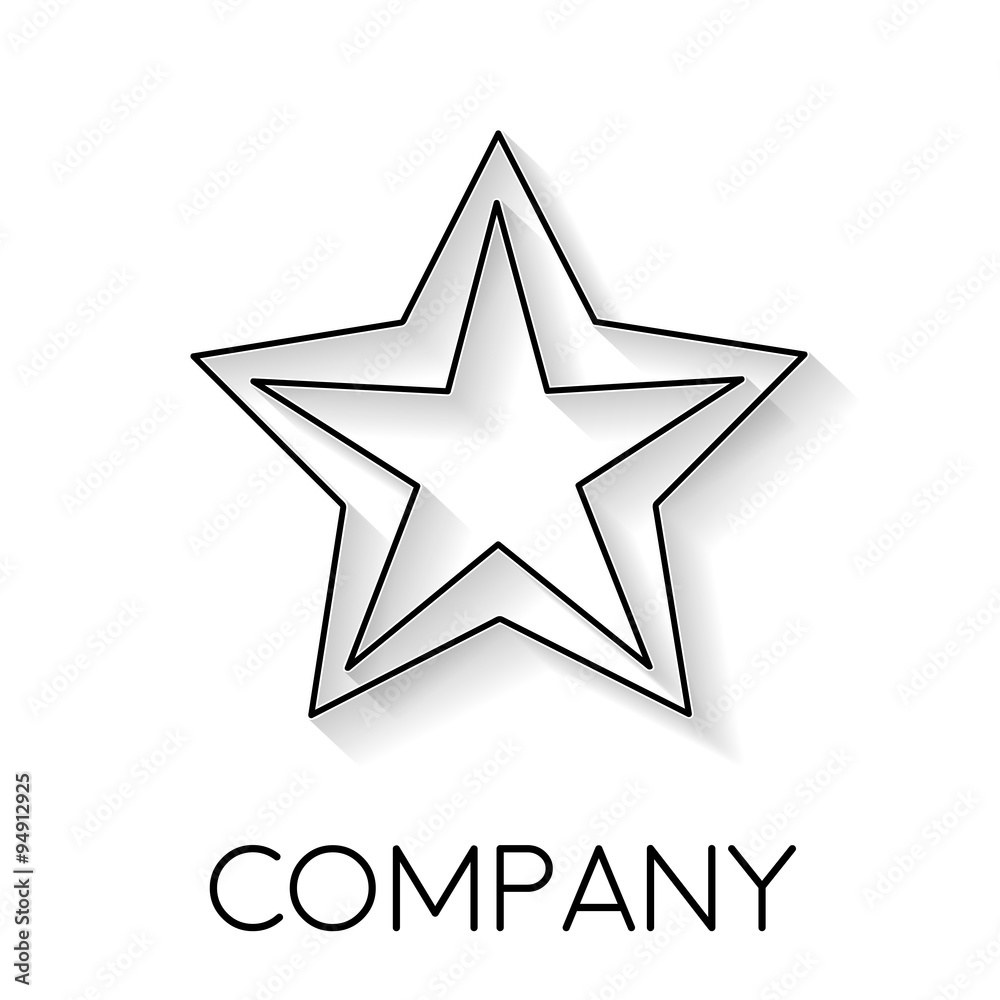Vector sign star in linear style Vector sign star in linear style