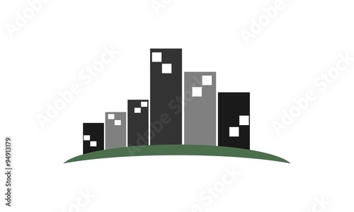 Traveling in, Urban city design and real estate at sunrise and sunset