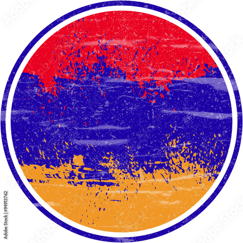 Armenia Flag, Grunge and Splash Design