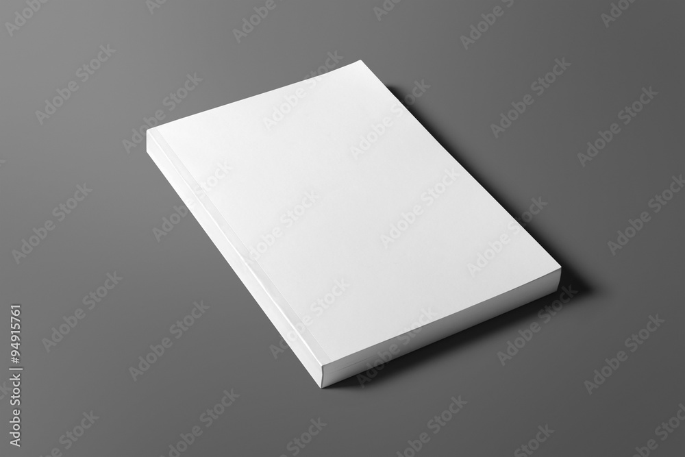 Blank book isolated on grey to replace your design Blank book isolated on grey to replace your design