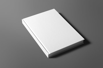 Blank book isolated on grey to replace your design