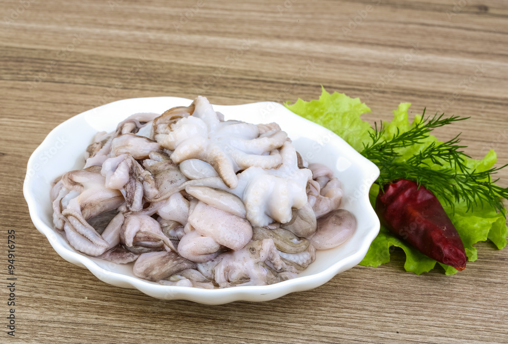 Raw baby octopus Raw baby octopus