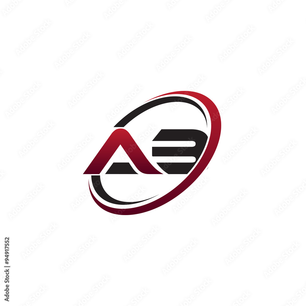 Modern Initial Logo Circle AB Modern Initial Logo Circle AB