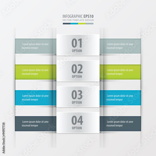 Rectangle banner green, blue, gray color