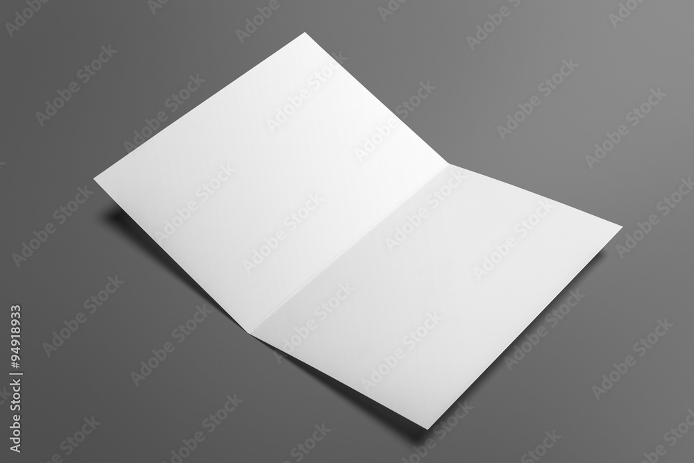 Blank flyer poster isolated on grey to replace your design Blank flyer poster isolated on grey to replace your design