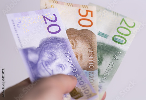 Swedish Currency Close up