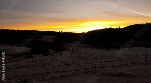 Sunset over the mountain