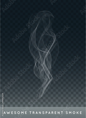 Vector Realistic Cigarette Smoke or Fog or Haze with Transparency Isolated can be used with any Background