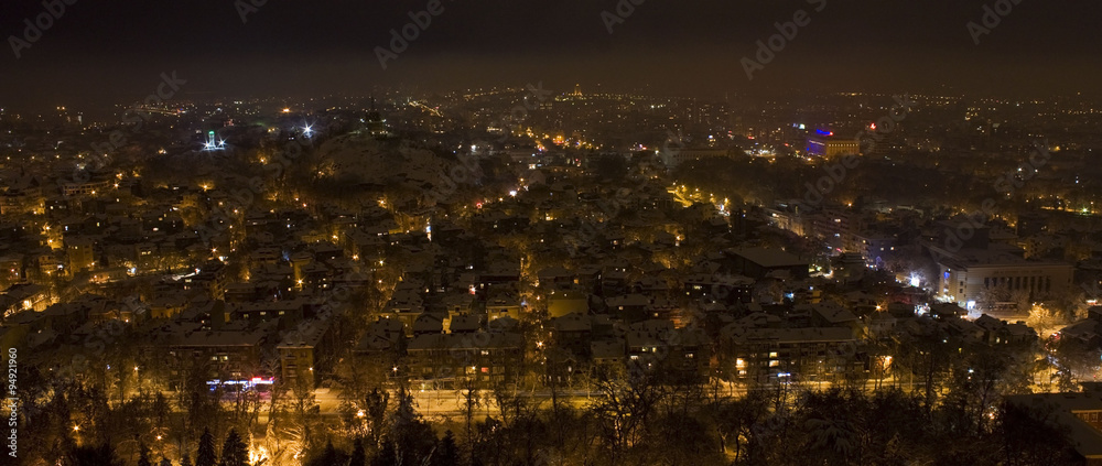 Plovdiv city at the night