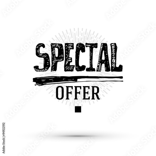 Special offer lettering illustration