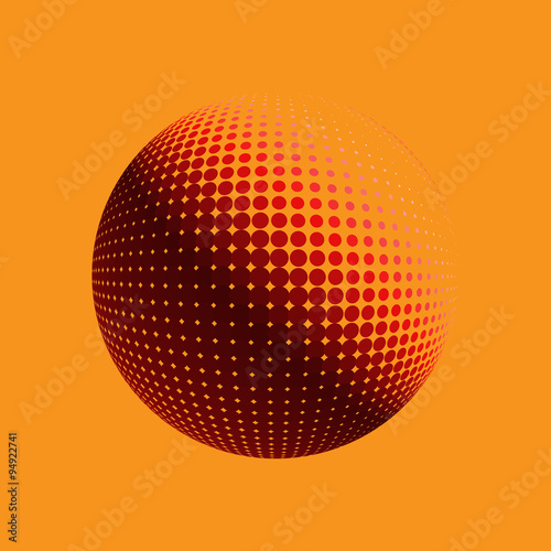 Abstract halftone circle