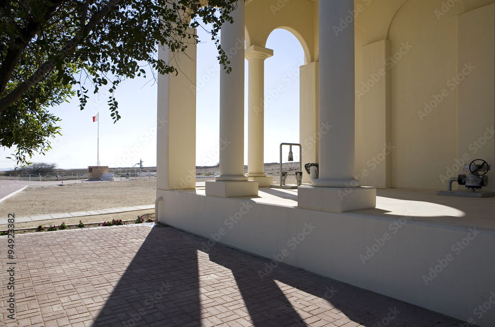 Bahrain, Jebel Ad Dukhan, the entrance of the Museum of the Oil
