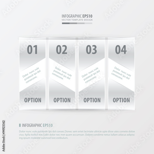 banner vector design 4 item  white color