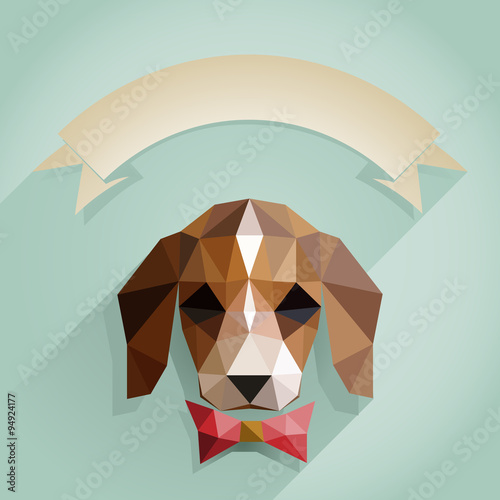 Pet / cute puppy background with empty text space 