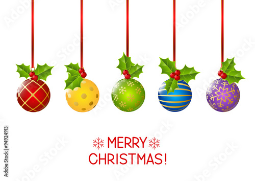 Christmas balls isolated on white 4