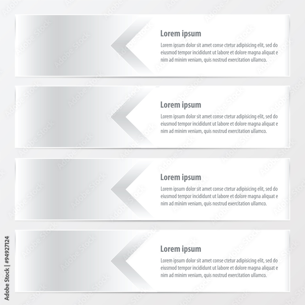 Fototapeta premium horizontal banner template white color