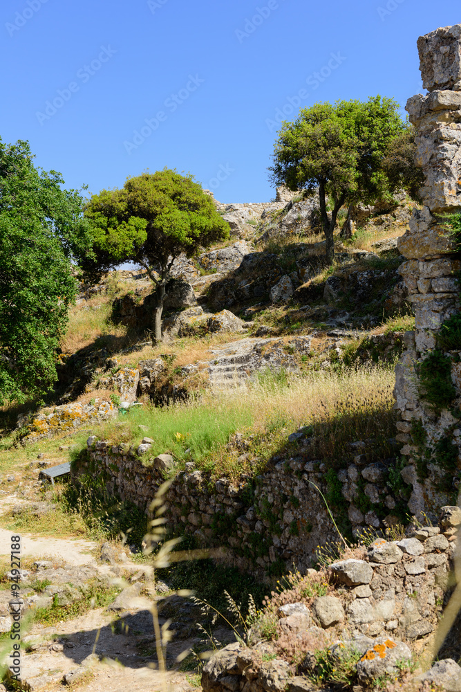 Angelokastro castle ruins, Corfu, Greece.