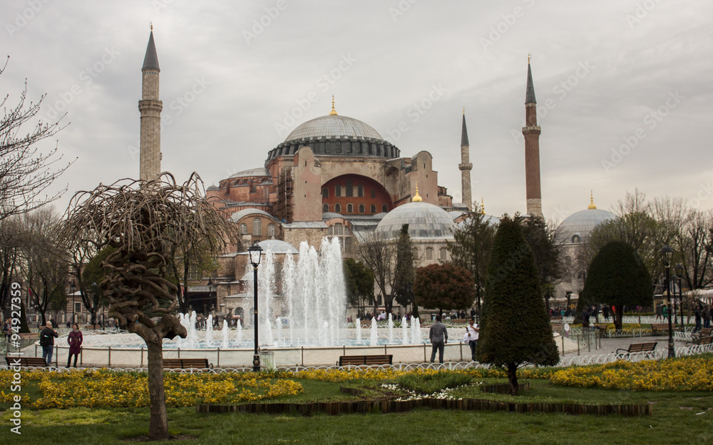 Sultanahmet park and the Blue Mosque, Istanbul