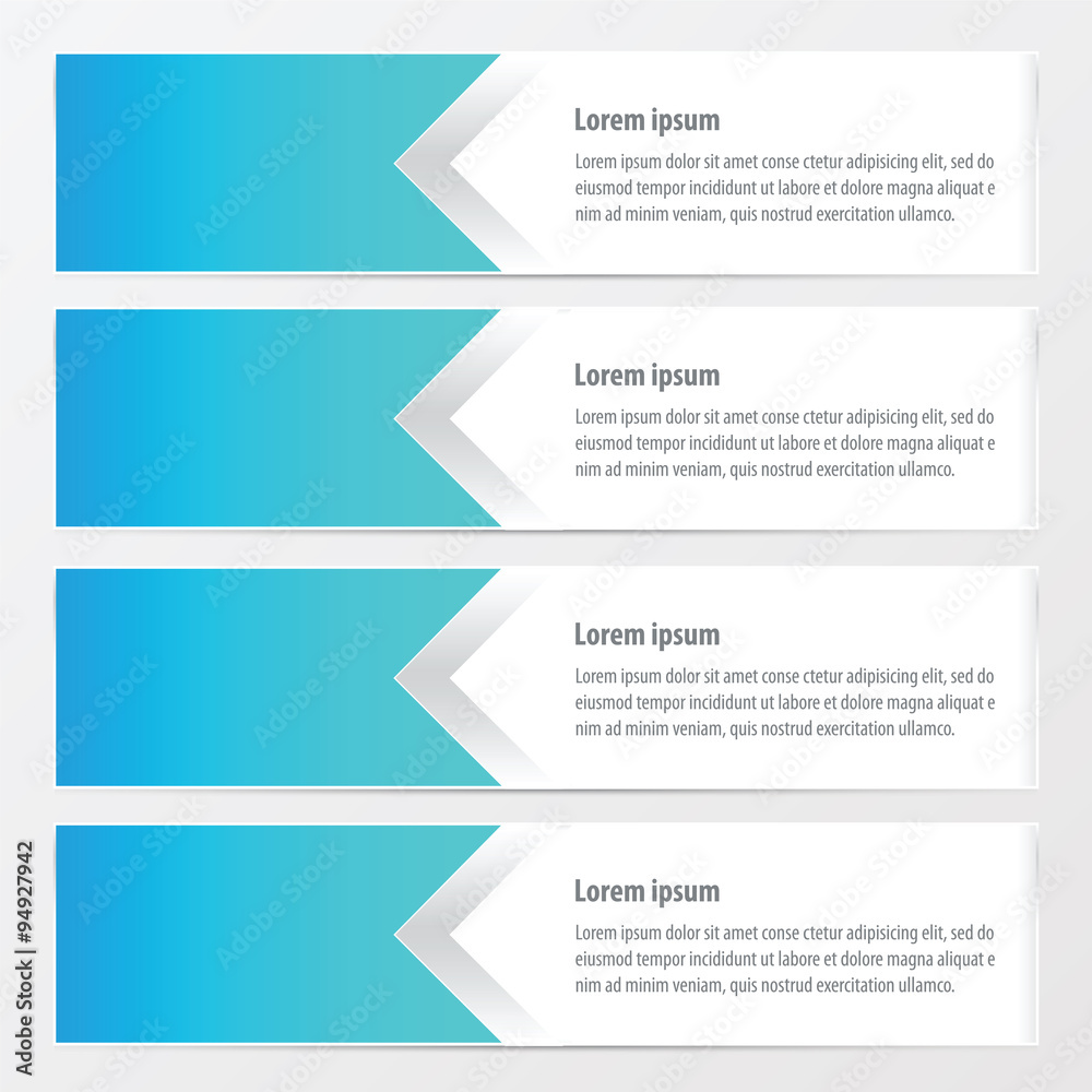 Fototapeta premium horizontal design banner blue color