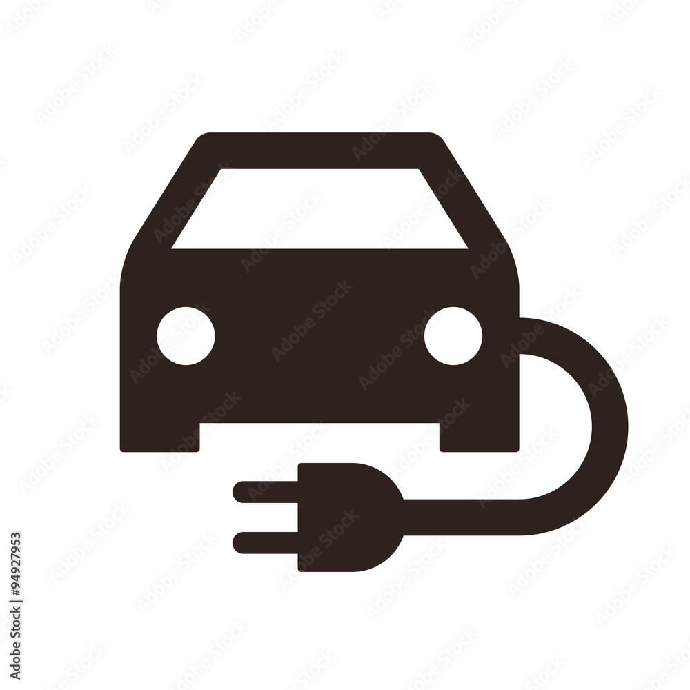 Electric powered car icon Electric powered car icon