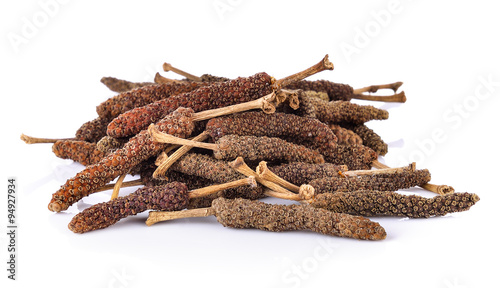 long pepper on white background photo