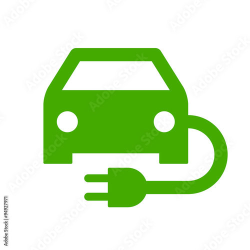 Electric powered car icon