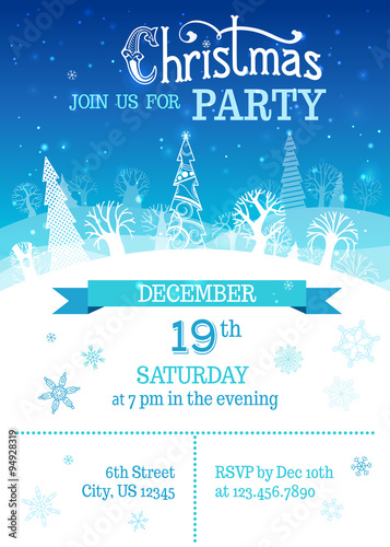 Merry Christmas party template.