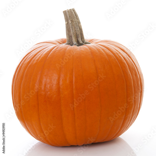 big orange pumpkin isolated on white background
