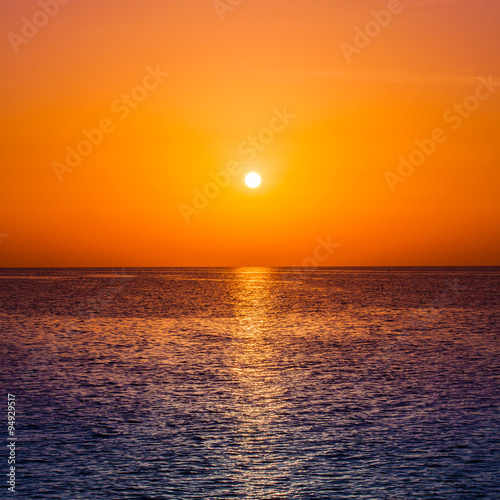 Beautiful sunset over the sea. beauty landscape. Wonderful sunri © EwaStudio