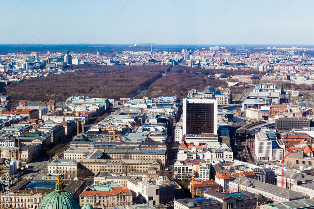 Berlin view from top of the TV Tower