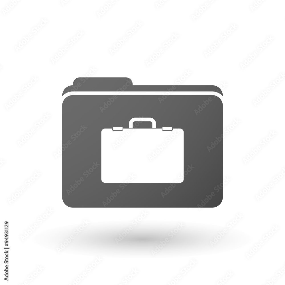 Isolated binder with a breiefcase Isolated binder with a breiefcase