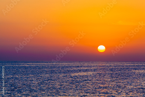 sunrise in the sea. beauty landscape. Wonderful sunrise © EwaStudio