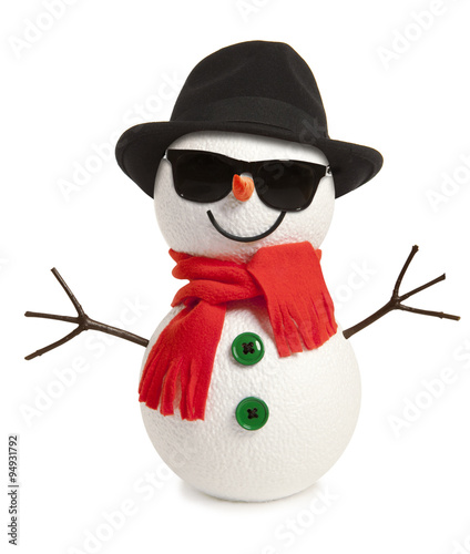 Obraz na plátně Happy snowman isolated