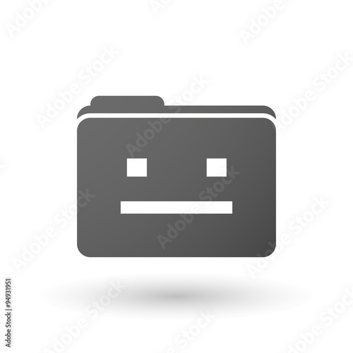 Isolated binder with a emotionless text face