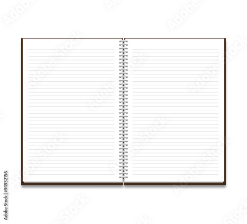 Mockup notebook on a white background stylish illustration