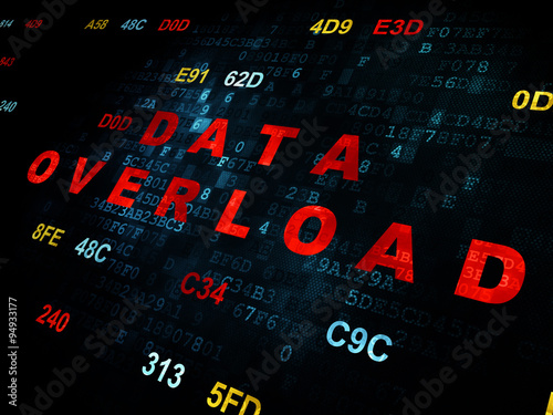 Information concept: Data Overload on Digital background
