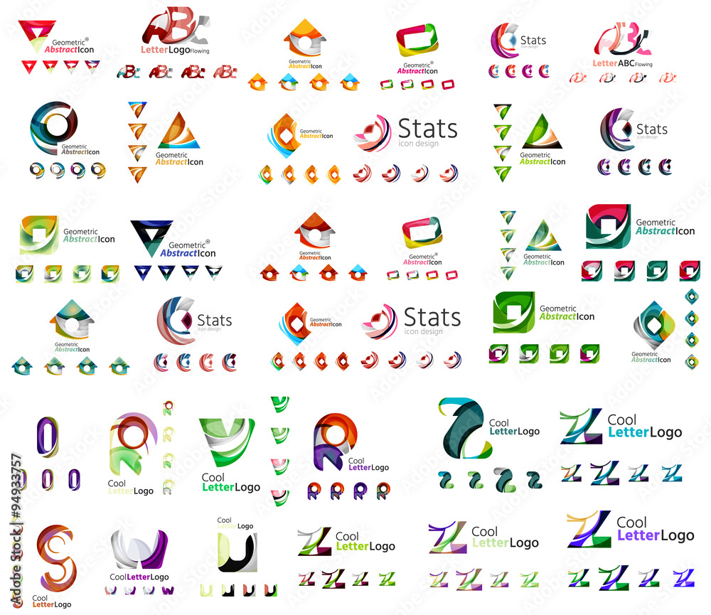 Fototapeta premium Mega set of letter logos