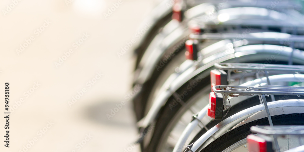 Obraz premium Bicycle details, photo taken outdoor in the city