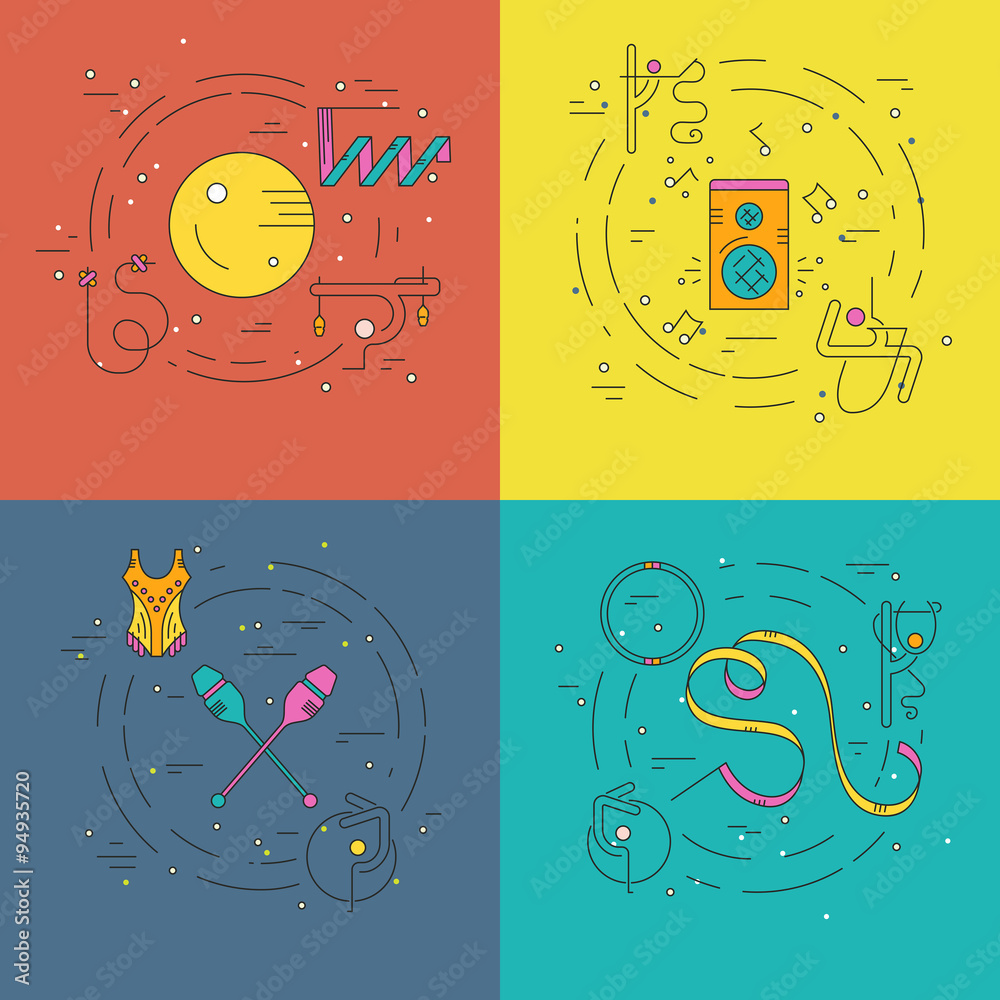 Obraz premium Gymnastics Flyer Concept