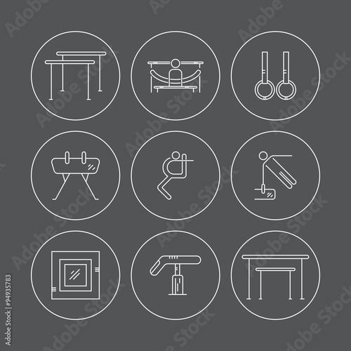 Set of Gymnastics Icons