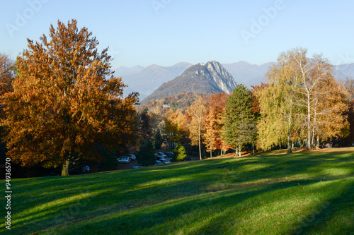 Autumnal landscape at Carona