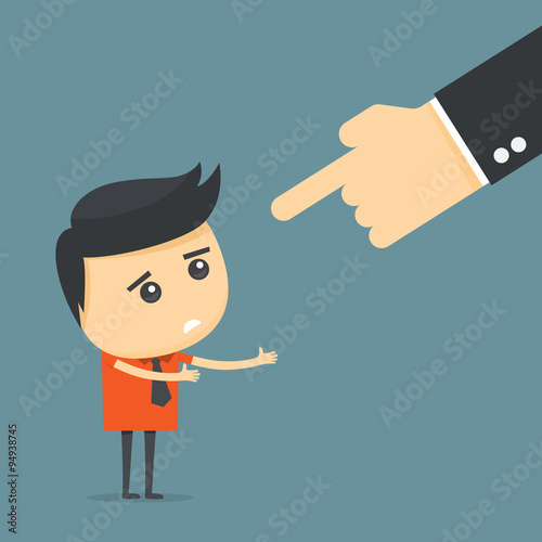 Employee character. command of boss.