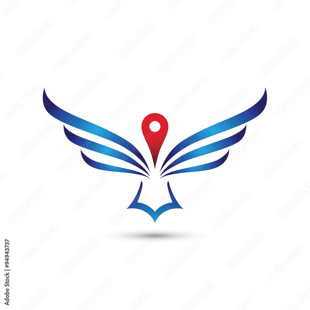 Obraz premium Eagle Mask Pin Logo