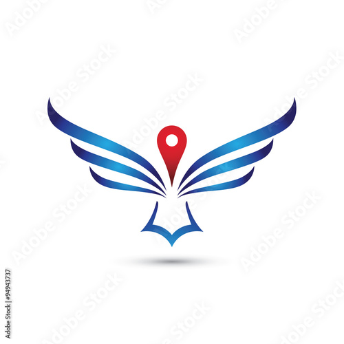 Free Download Eagle Mask Pin Logo - GFXLoad