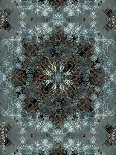 Light grey abstract kaleidoscope