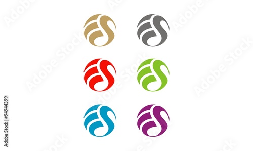 letter ES / FS  abstract technology 
