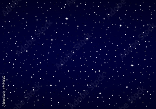 Night Sky, Snow, Stars | Christmas Background