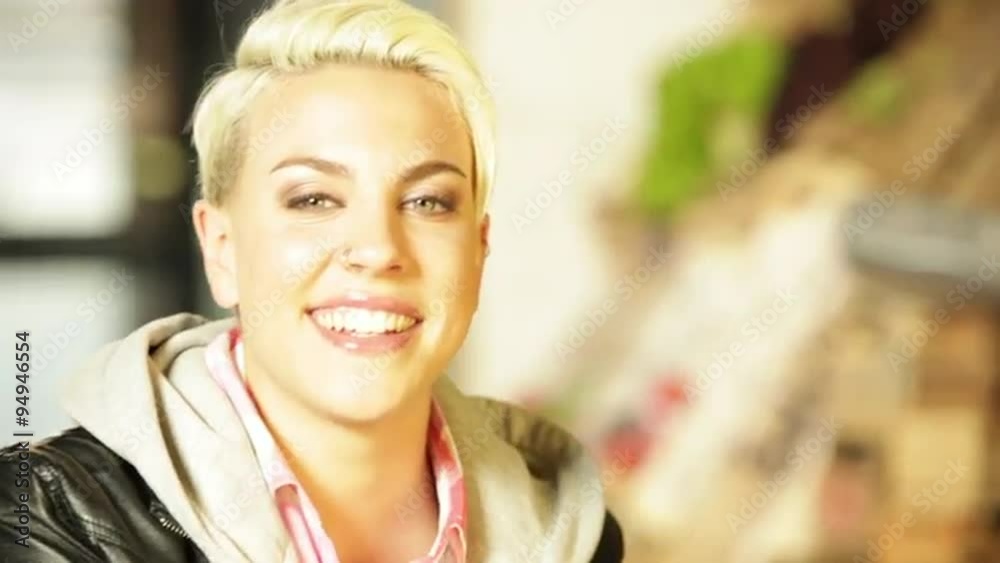 Pretty woman are smiling Pretty woman are smiling