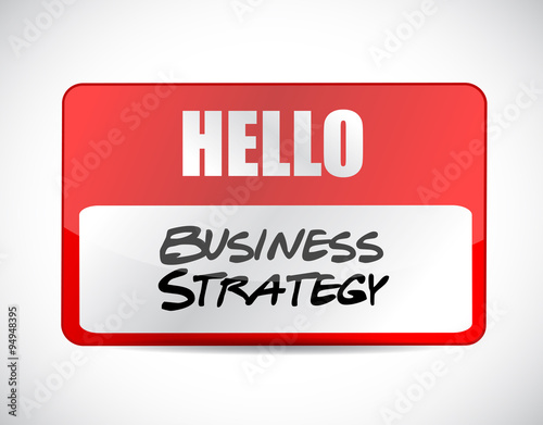 Business Strategy name tag sign concept